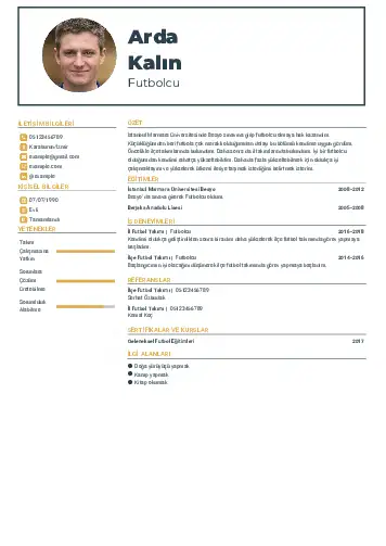 Sporcu CV Örnekleri cv indir